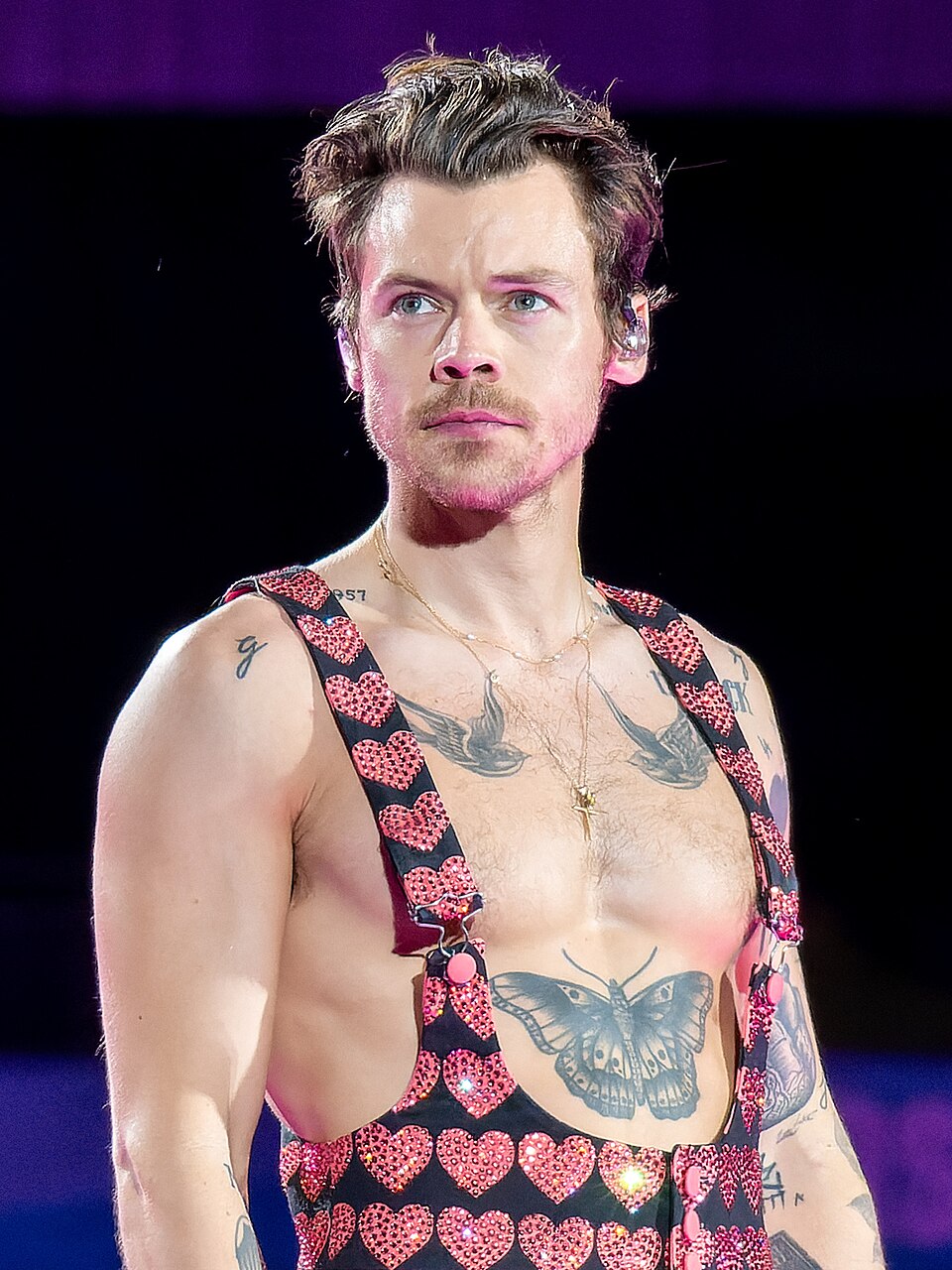 Harry Styles performing at Wembley Stadium
